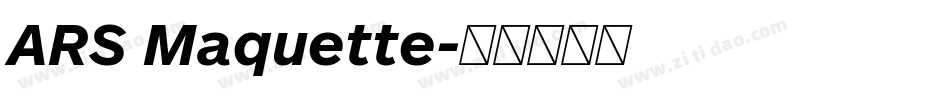 ARS Maquette字体转换